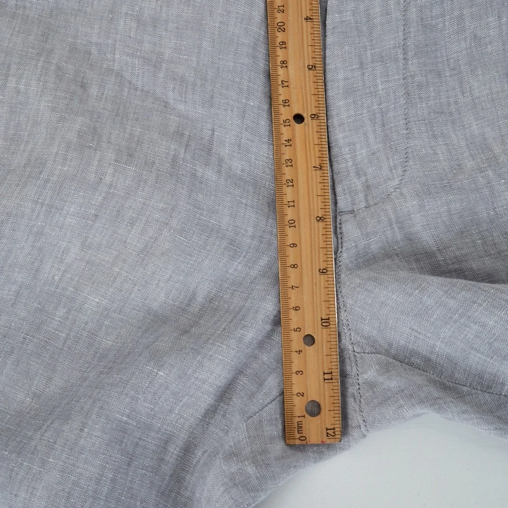 J.Crew Oarsman Linen Mens Pants 31x30 Gray Straight Leg CA092 FITS 31x27.5